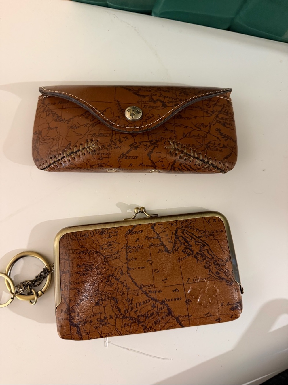 Patricia Nash Signature Map sunglasses case and coin purse